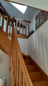 L'escalier donnant accès à l'étage